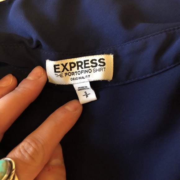 Navy blue with white piping portofino top - Picture 2 of 2